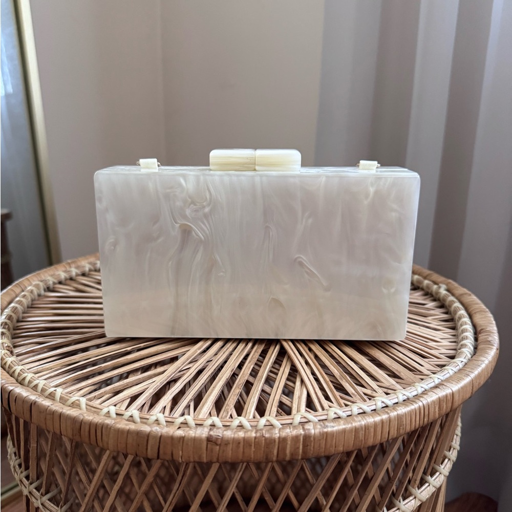 A New Day Marble Resin Clutch Bag